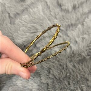Elegant Gold Bangle Set Of 2 small